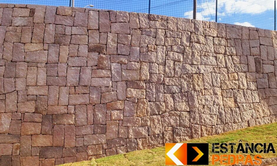 Muro de Pedra Rachão  Pedras Direto da Pedreira